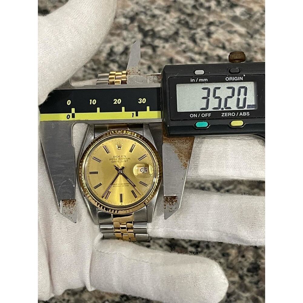 Rolex Datejust 16014 1981 Champaign Dial Fluted Bezel Jubilee Band SPB-JB 343870 - Picture 4 of 9